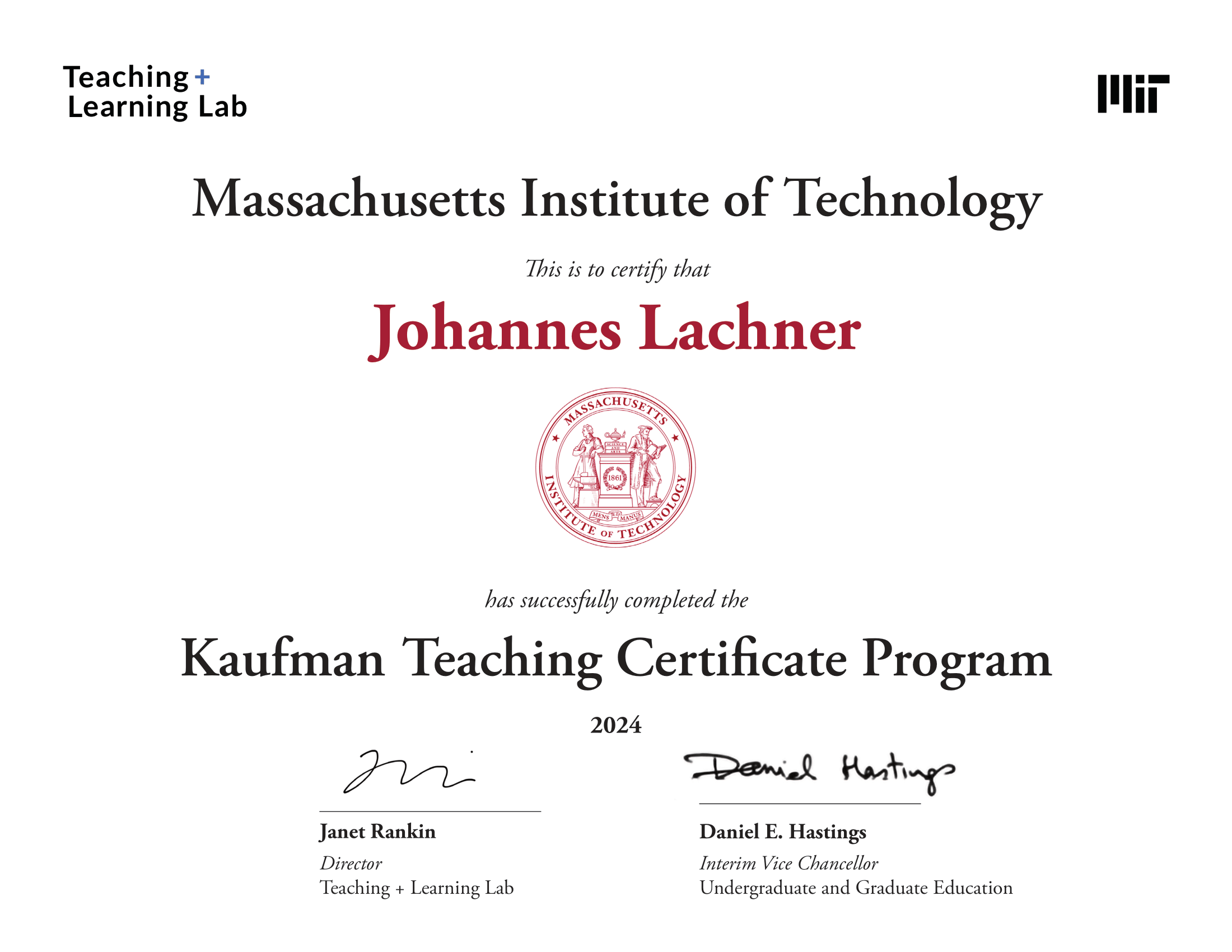 KTCP Certificate